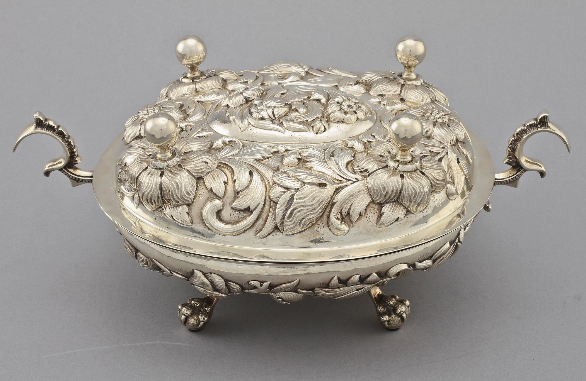 TERRIN, silver, Topazio, Portugal, 1900-tal. Vikt 1 980 g.