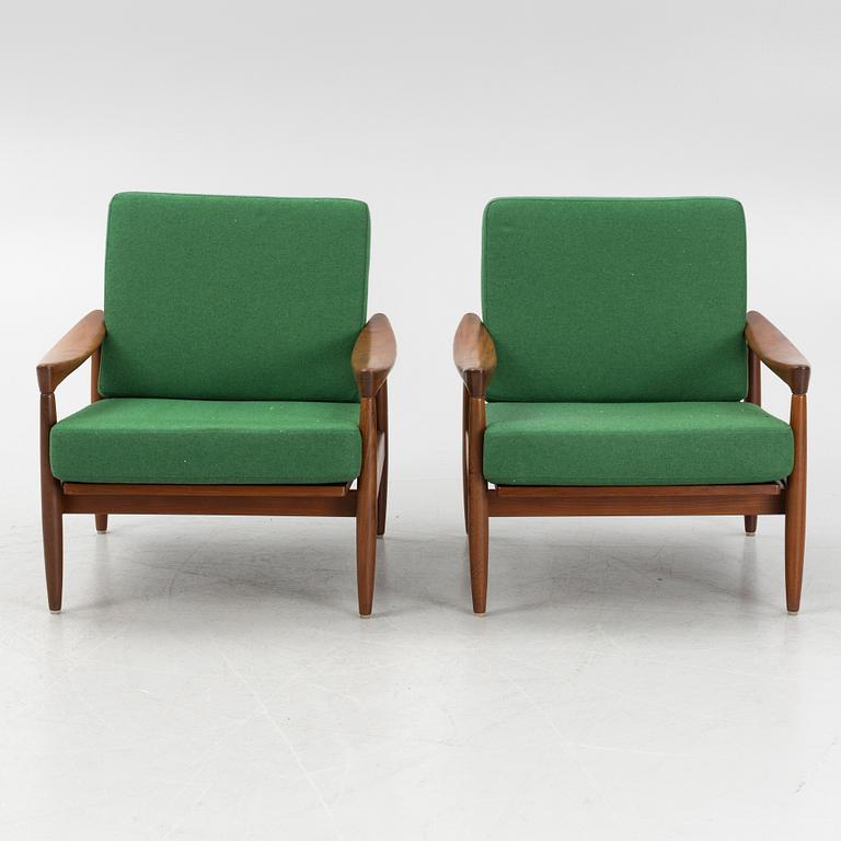 Erik Wørts, a pair of "Kolding" armchairs, IKEA, Sweden, 1960's.
