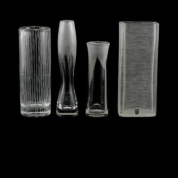 Bengt Orup · VASER, 4 st, glas, Bengt Orup, Johansfors, 1900-talets andra hälft.