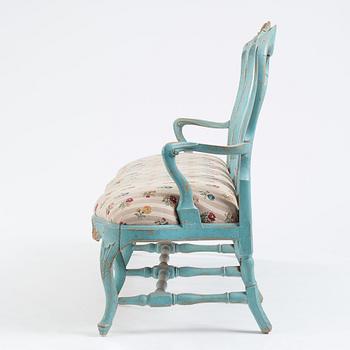 A Swedish Rococo sofa, second part of the 18th century.