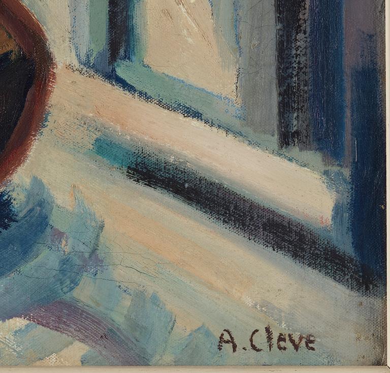 AGNES CLEVE, olja på duk, 62 x 42 cm, signerad.