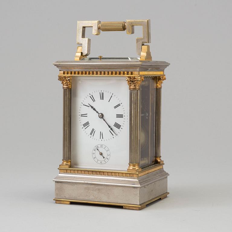 Late 19th Century French Aiguilles Gilt Brass Carriage Clock.