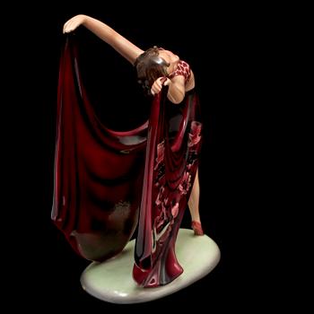 FIGURIN, flintgods, Goldscheider, Wien, Österrike, 1920/30-tal.