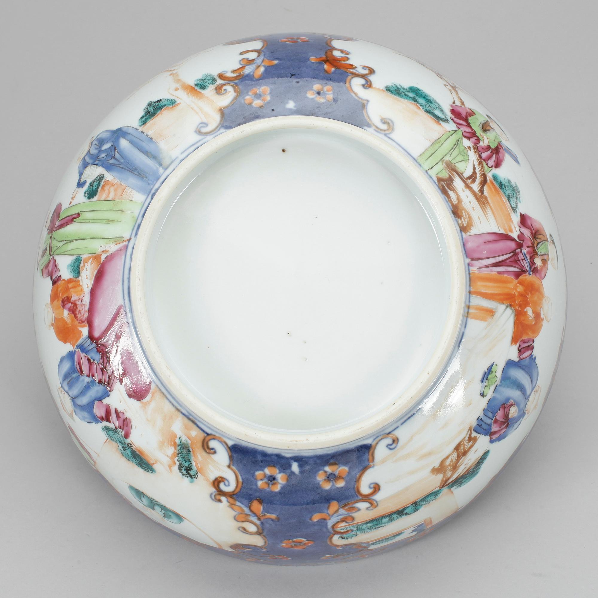 BÅLSKÅL, porslin, Kina 1800-tal.