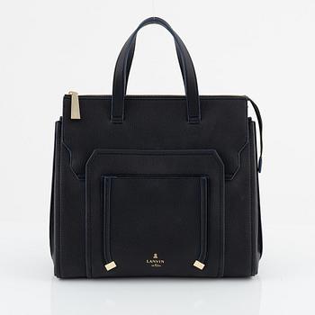 Lanvin a black leather bag.