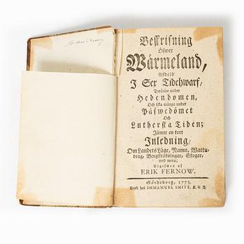Fernow om Värmland, 1773-79.