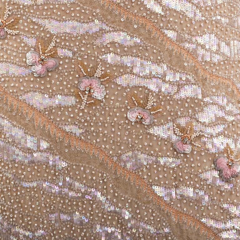 ESCADA, a beaded silk evening gown, size 36.