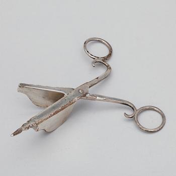 LJUSSAX, silver, Conrad Gadd, Kristianstad 1748. Vikt ca 58 gram.