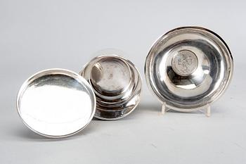 Anders Olsson skål samt ask med lock silver Mexiko 1900-tal.