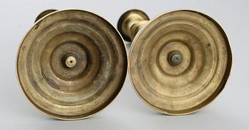 LJUSSTAKAR, 1 par, brons, empire, 1800-talets första hälft.