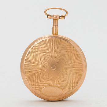 Pocket watch, gold, repeating automaton, ca 1820.
