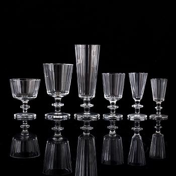 ELIS BERGH, A set of 59 pieces of 'Karlberg' glass tableware by Elis Bergh, Kosta.