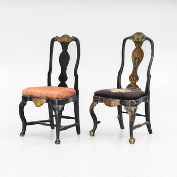 Chairs two, Baroque, 18th century.