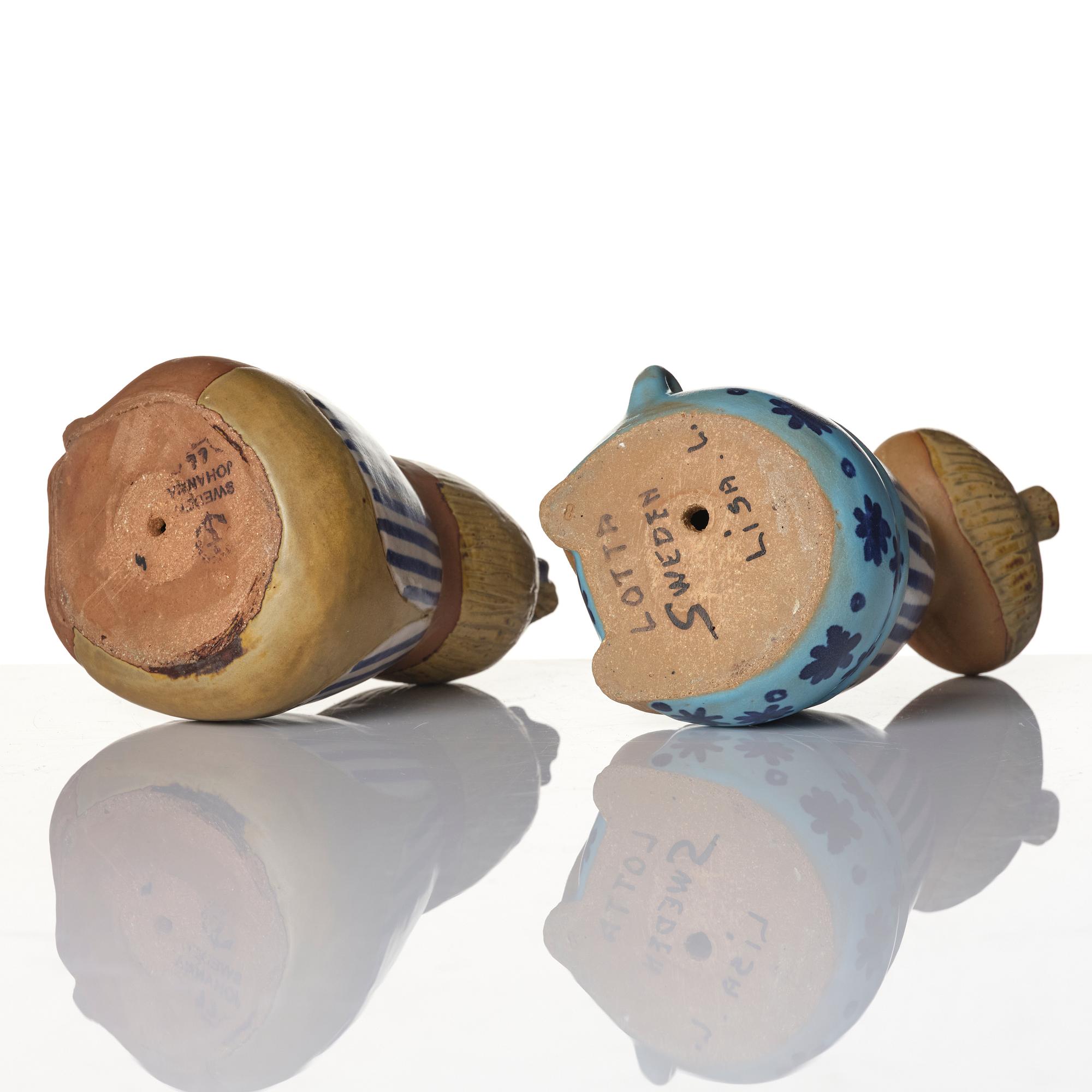 Lisa Larson, figurines, 2 pcs, Gustavsberg.