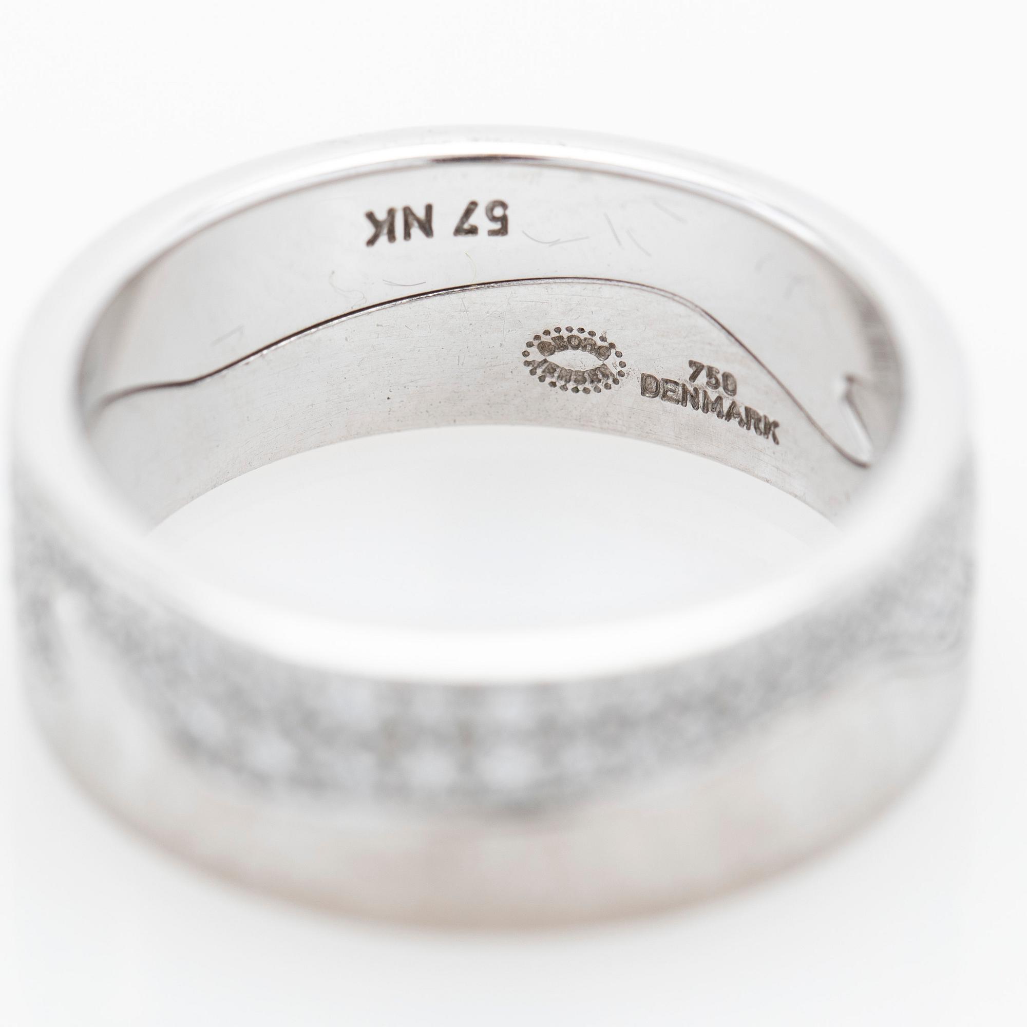 Georg Jensen, ring, "Fusion", 18k white gold with brilliant-cut diamonds.