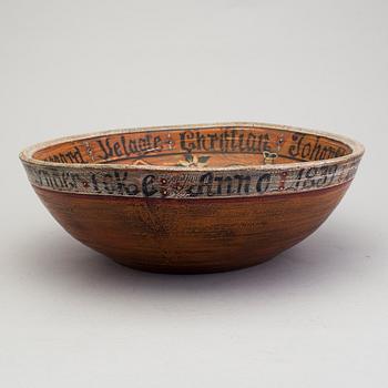 A 19th century painted folk art bowl from Norway.