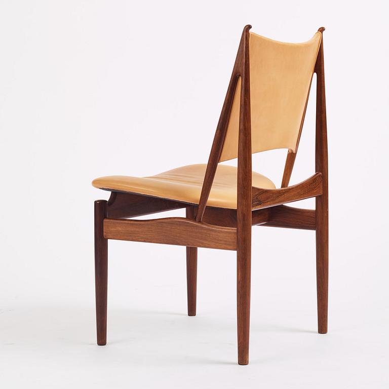 Finn Juhl, a rosewood "Egyptian" chair model FJ49, cabinetmaker Niels Vodder, Copenhagen, 1950s-60s.