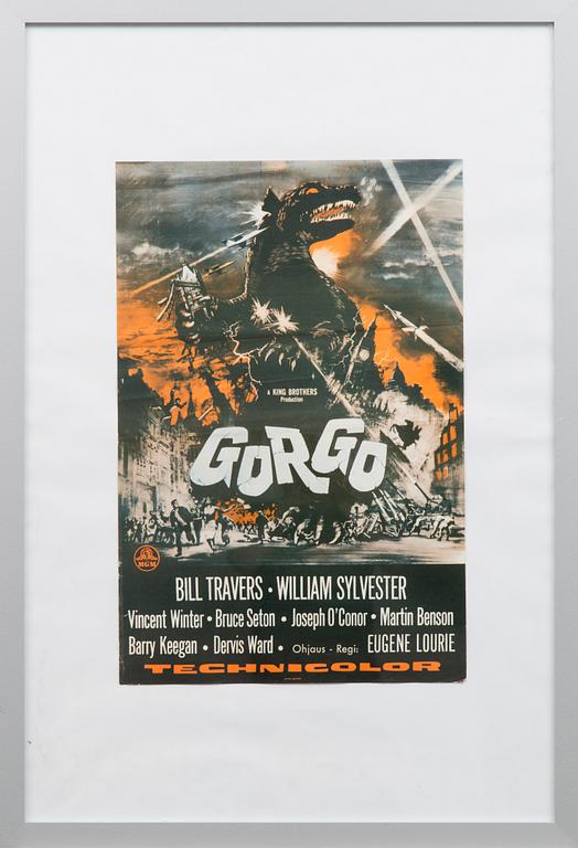 A MOVIE POSTER, Gorgo. King Brothers production, 1960s.