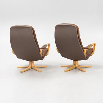 Sam Larsson,  fåtöljer, ett par "Mona Roto", Dux, 1970-tal.