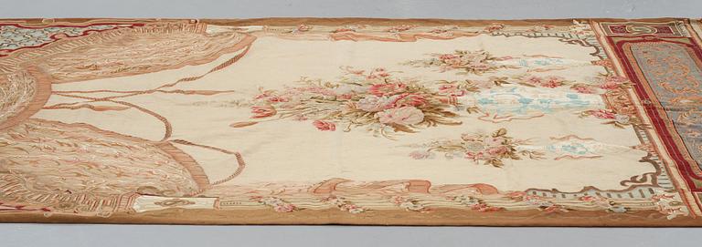 A TAPESTRY, "A Palace interior", ca 314,5 x 185,5-186,5 cm, Aubusson probably, second half of the 19th century.