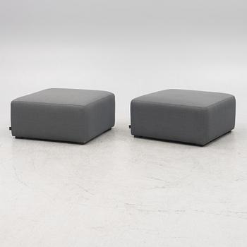 Two ottomans, "Mags", Hay, contemporary.