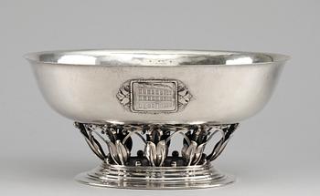 A Georg Jensen centerpiece, Copenhagen 1919-21, Swedish importmarks.