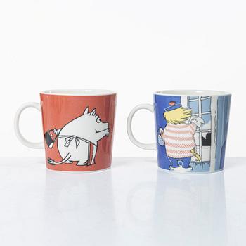 Arabia, 29 Moomin mugs, Finland.