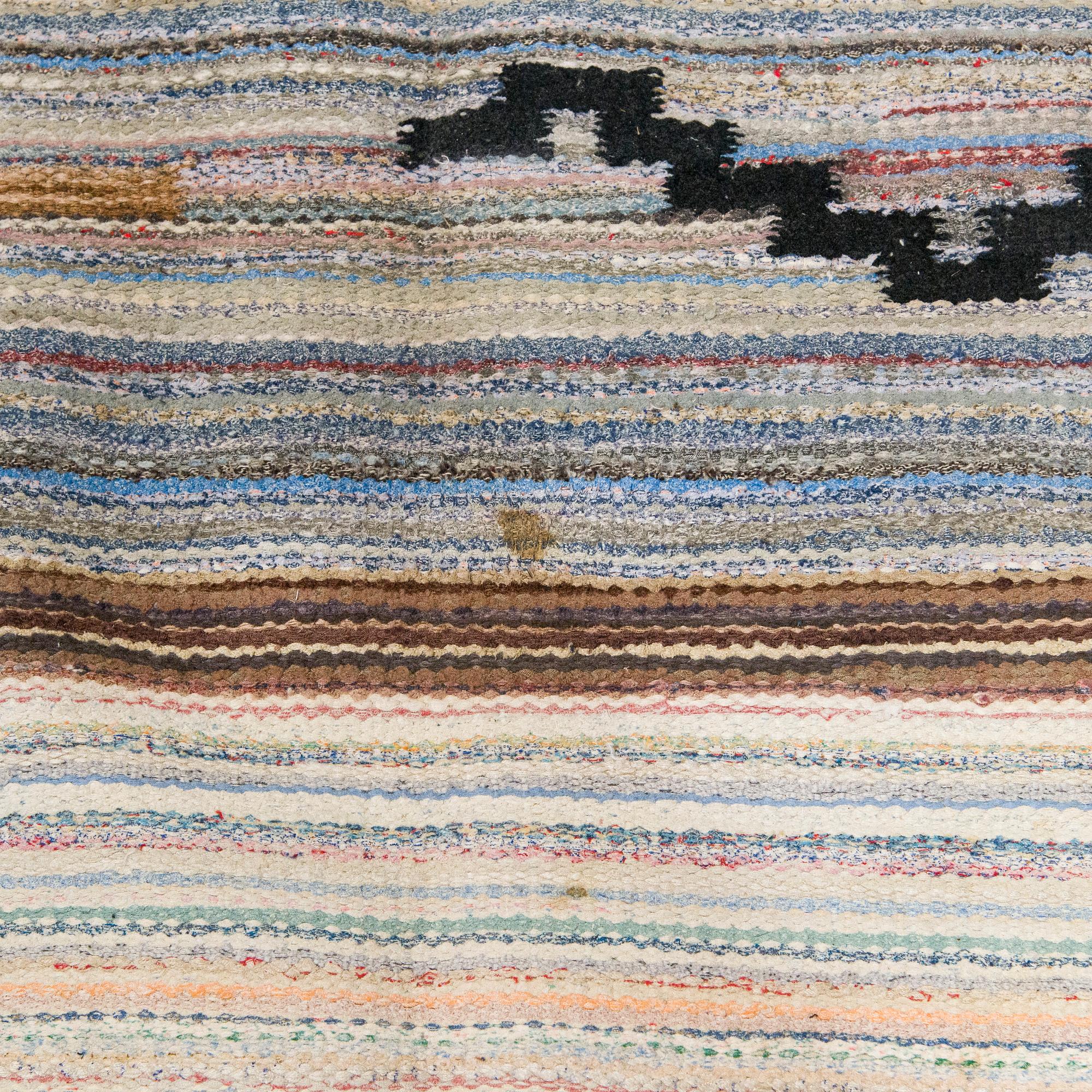 A 1930's Finnish rag rug. Circa 282 x 190 cm.