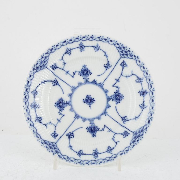 A set of seventeen porcelain service parts, 'Musselmalet', Royal Copenhagen, Denmark.