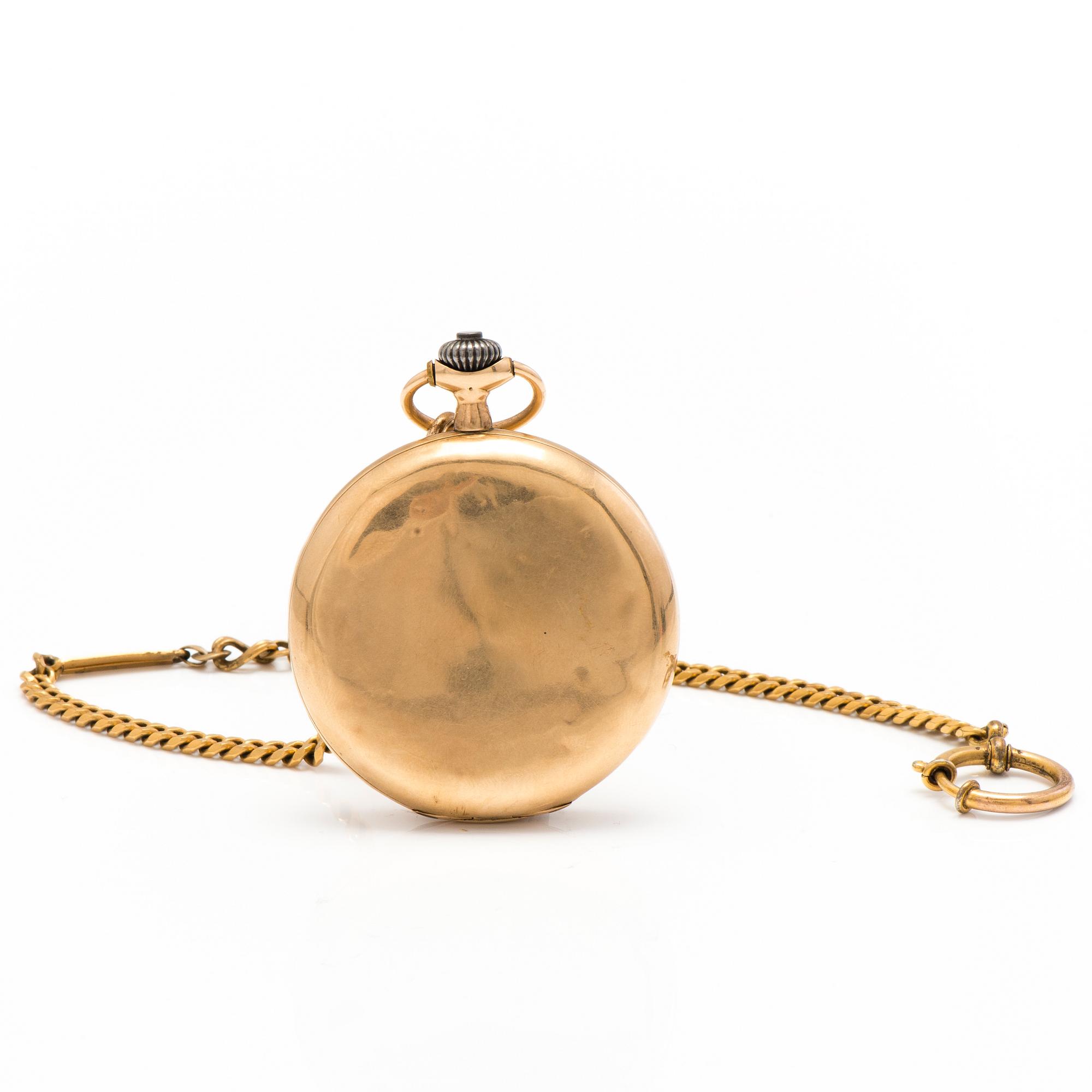 OMEGA pocket watch, 14K gold, 50 mm.