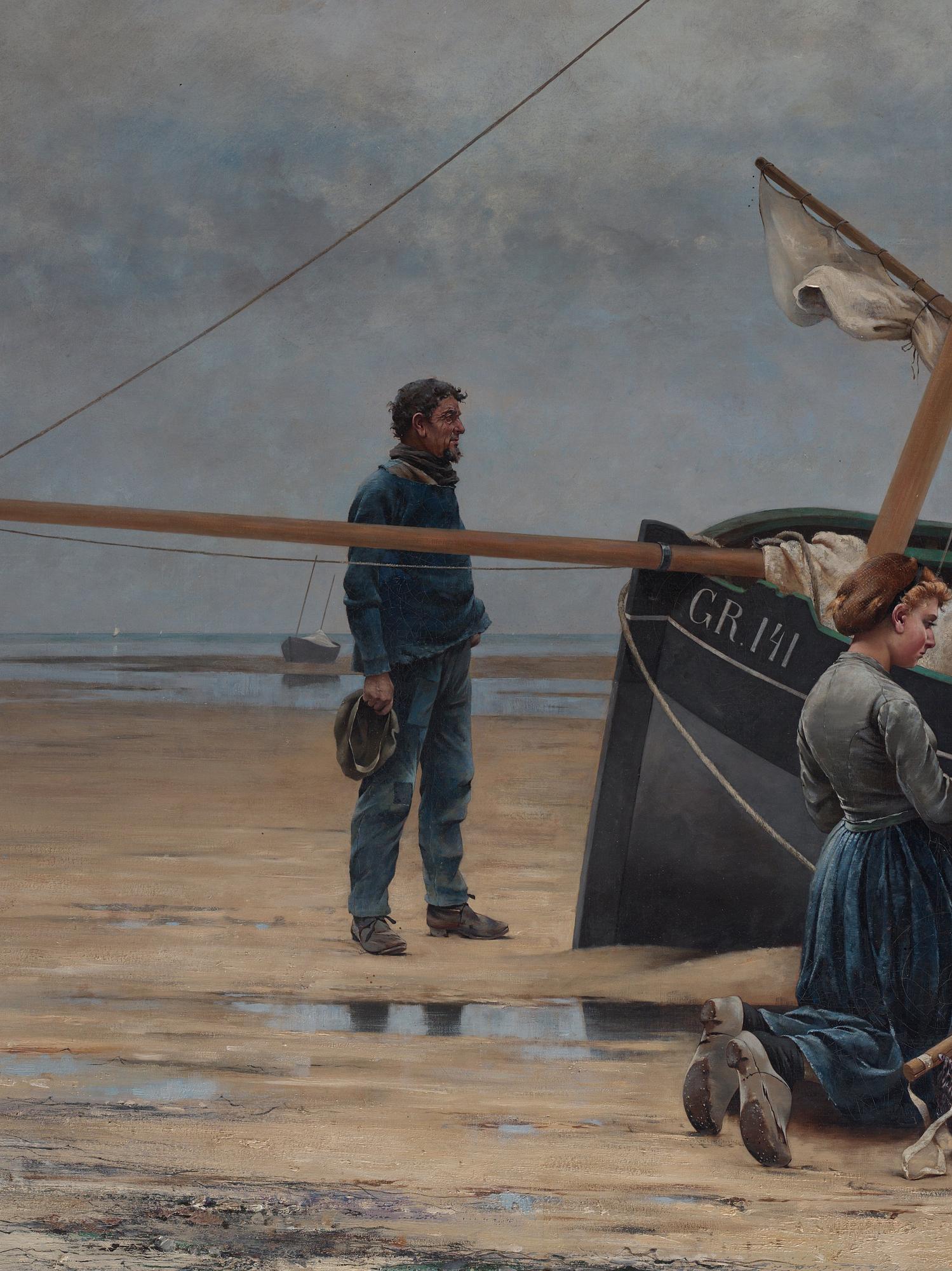 August Hagborg, 'Fiskebåten välsignas' (The ceremony of blessing of a fishing boat / Bénédiction d'une barque).