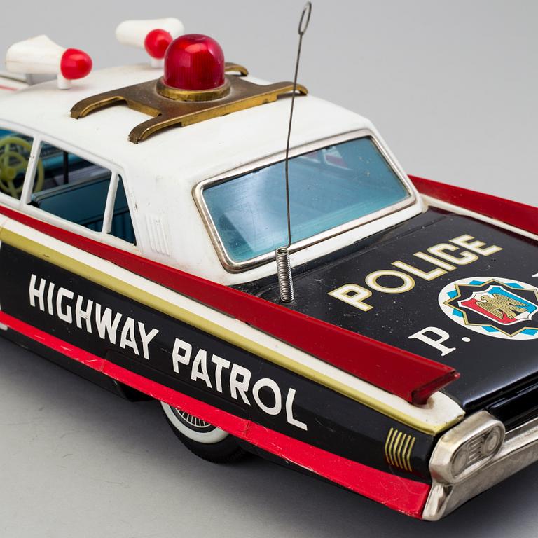 a BANDAI "Highway Patrol" police car, Japan ca 1961.