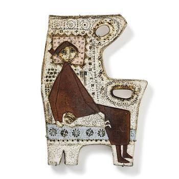 160. Rut Bryk, "The Armchair", a stoneware relief, Arabia, Finland, ca 1957.