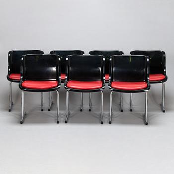 Yrjö Kukkapuro, A set of seven '3427M' chairs for Haimi, Finland.