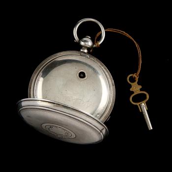 FICKUR, silver, Waltham, omkring sekelskiftet 1900.