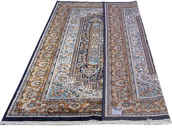 A carpet, Oriental Silk, ca 271 x 180 cm.