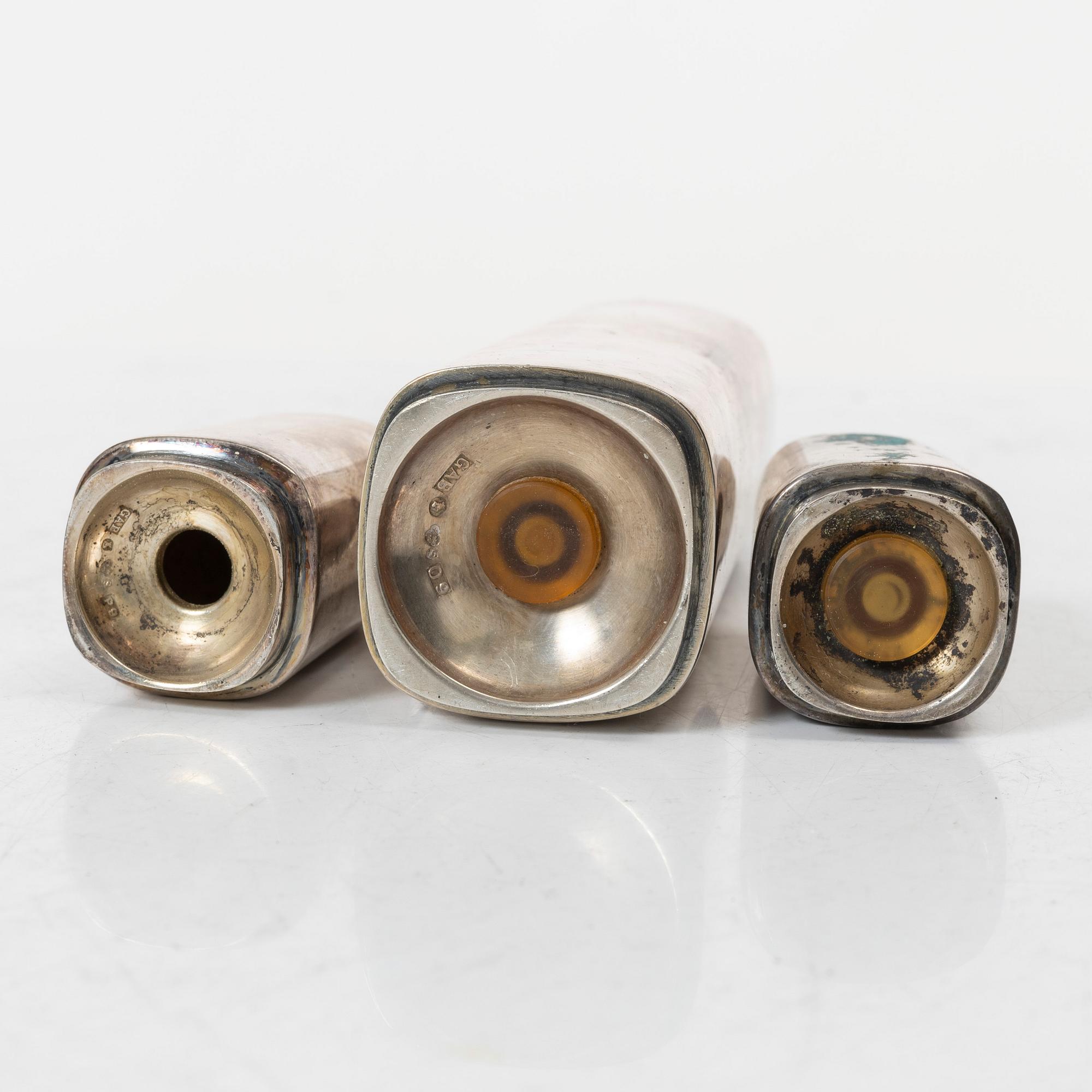 Ströare, silver, tre stycken, GAB, 1960-tal.