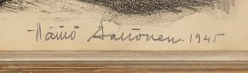Wäinö Aaltonen, litografi, 1945, signerad 51/100.