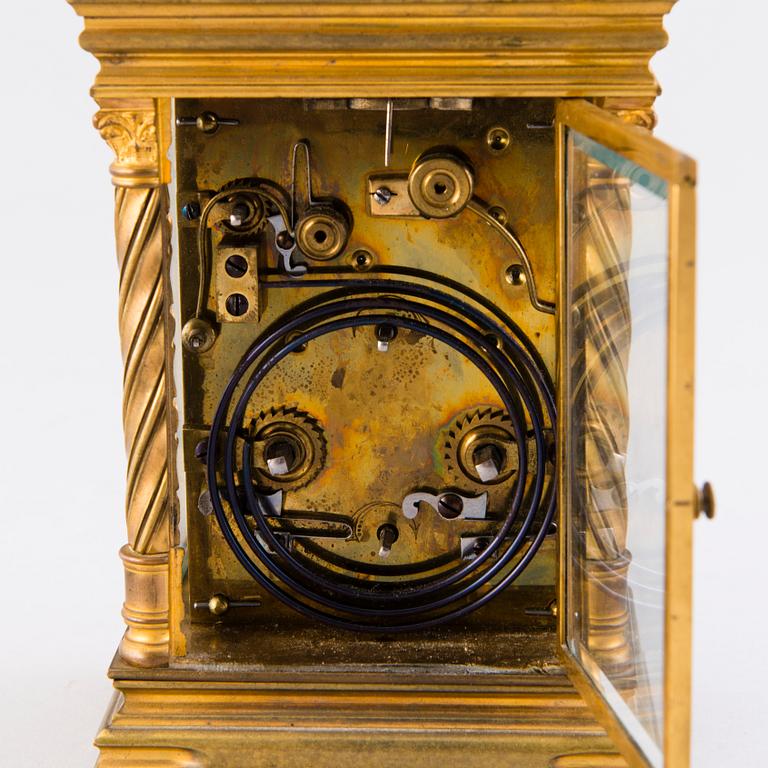 CARRIAGE CLOCK, late 19th century.