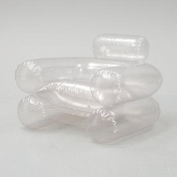 Donato D'Urbino, Jonathan De Pas & Paolo Lomazzi, an inflatible plastic 'Blow' easy chair, Zanotta, Italy.