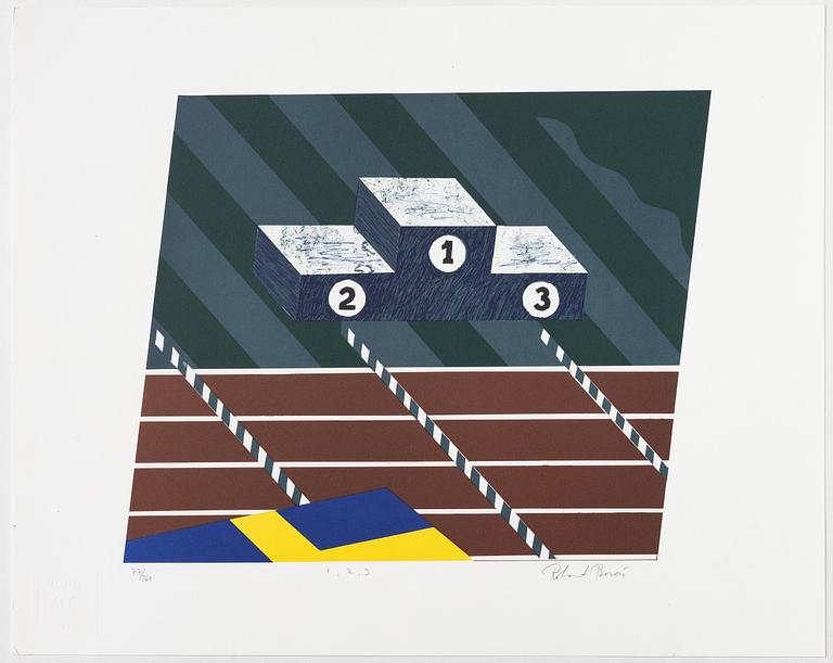 Mapp, 4 litografier,"5Th IAAF World Championships in Athletics Götebog 1995".