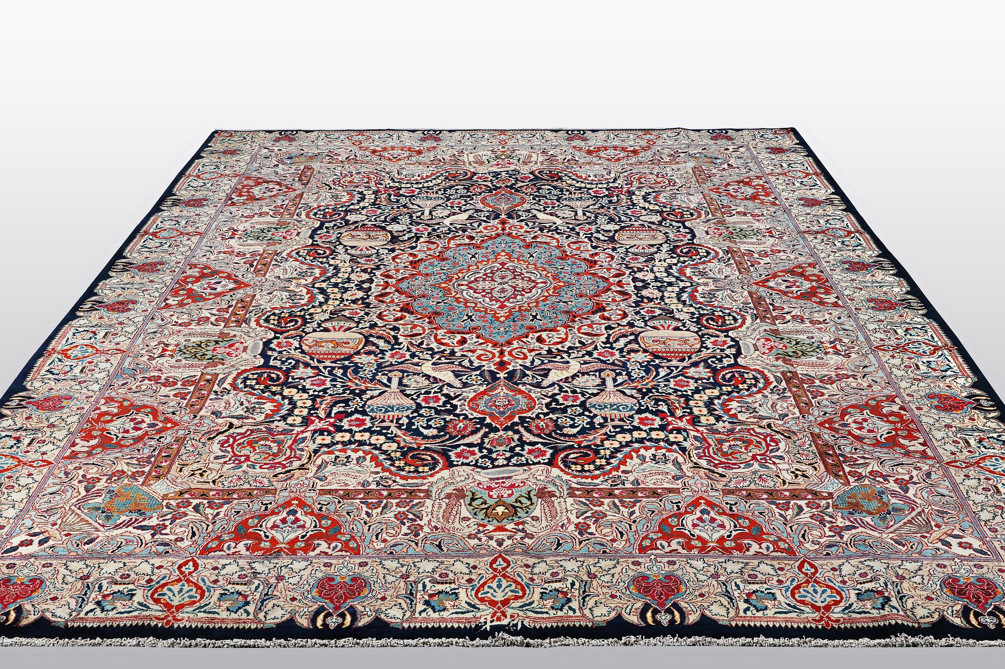 A carpet, Kashmar, ca 395 x 298 cm.