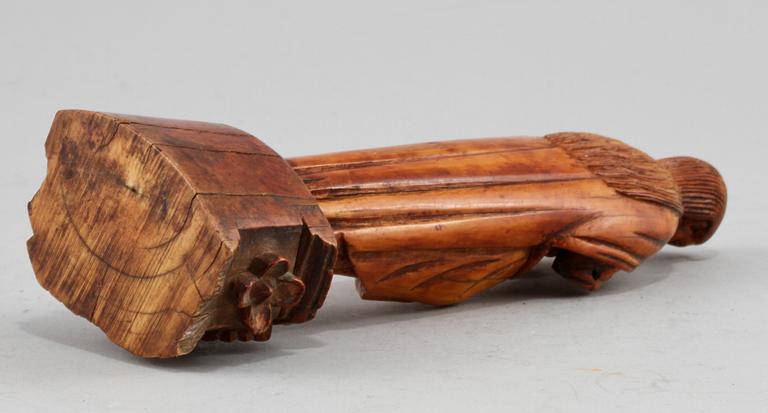 FIGURIN, ben och trä, möjligen 1700-tal.