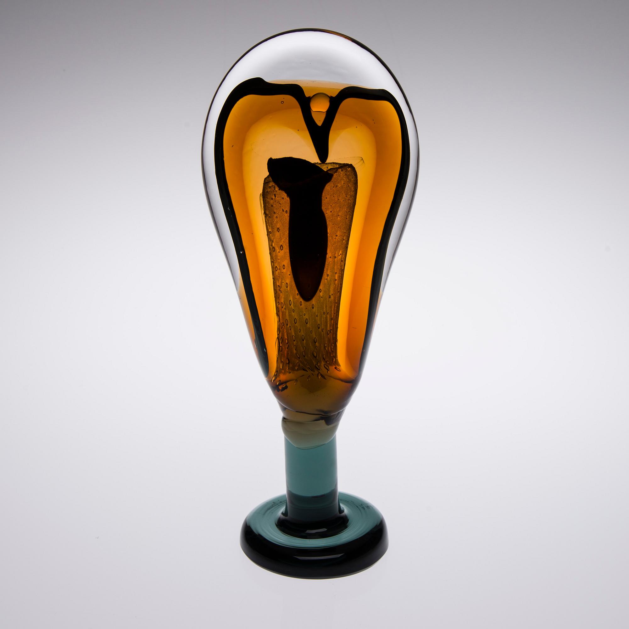 GLASSKULPTUR, "Lollipop", signerad Oiva Toikka, numrerad 63/100 Nuutajärvi 2008.