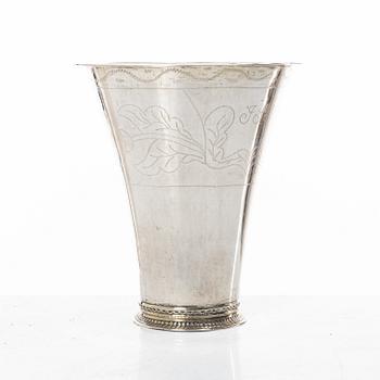 A Swedish silver beaker, mark of Johan Wennerwall, Gothenburg 1761.