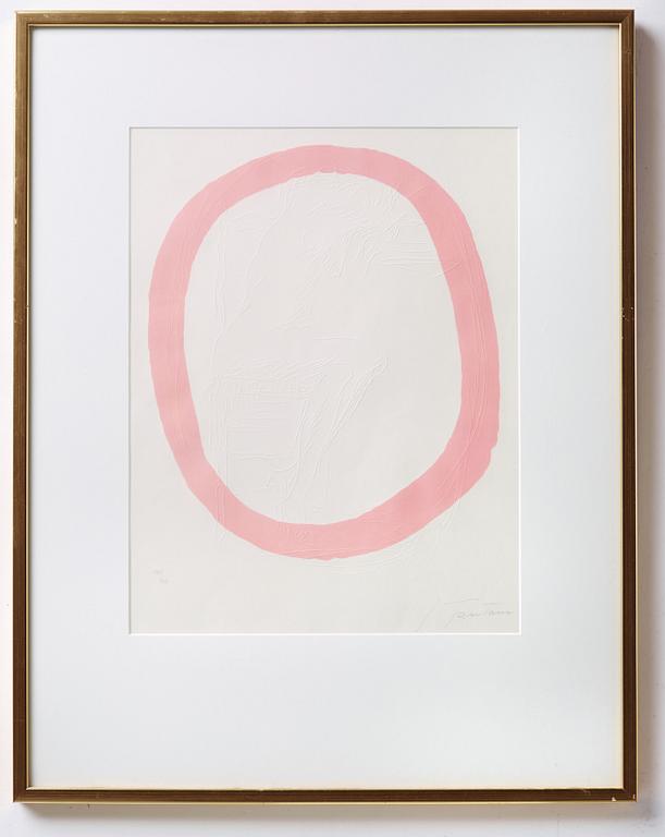 LUCIO FONTANA, colour etching with embossing, numbered 150/170.