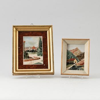 MOSAIKTAVLOR, 2 st, Italien, 1900-talets mitt.