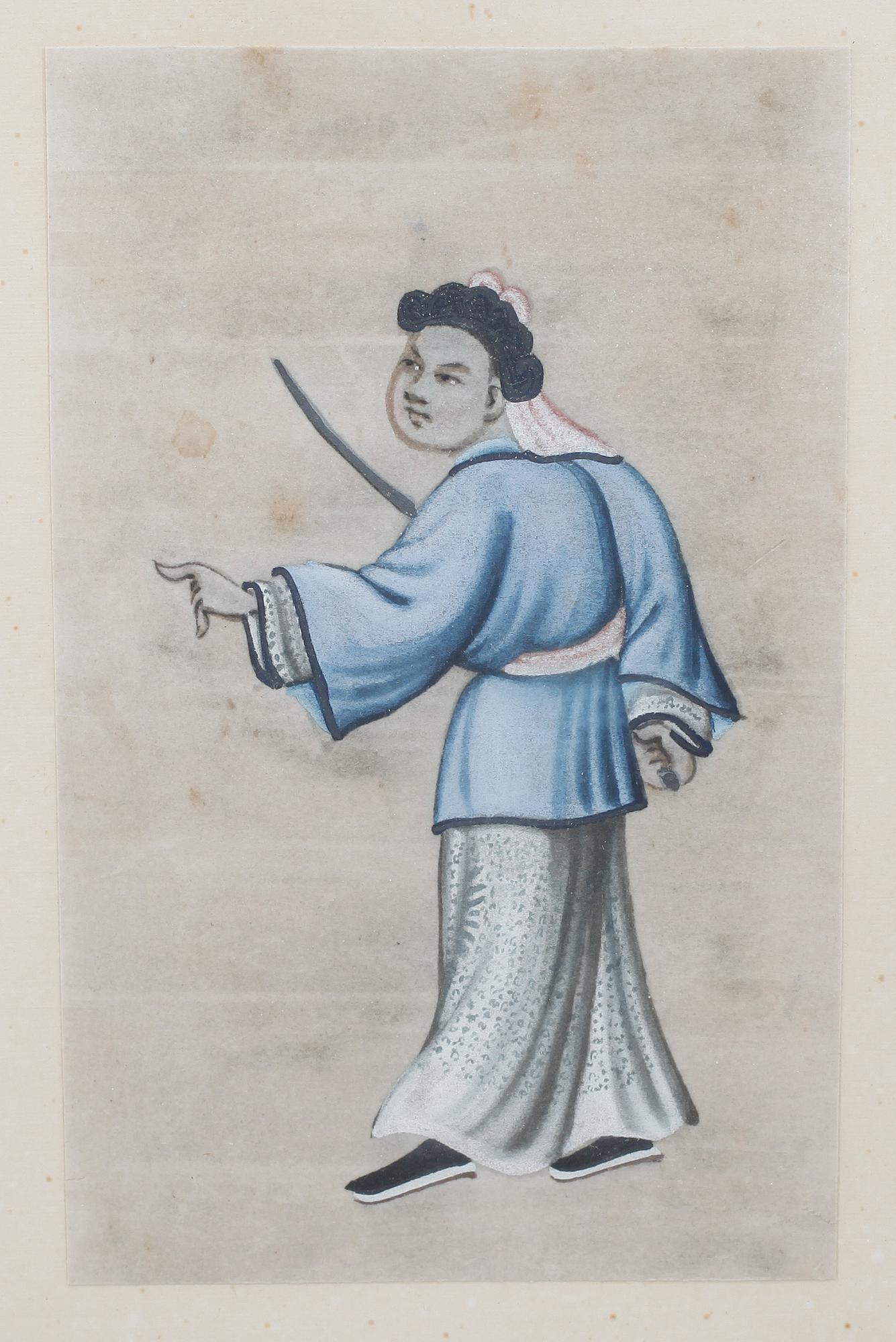 OKÄND KONSTNÄR, 2 st, gouacher, Kina, 1900-talets första hälft.