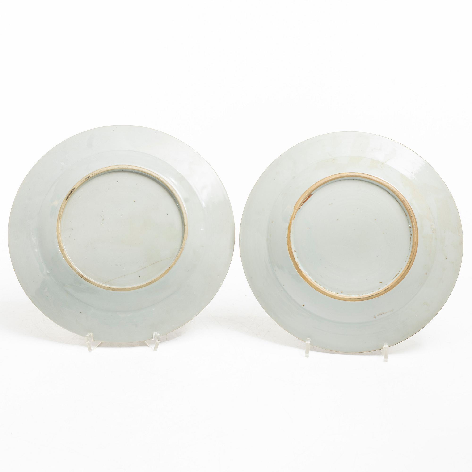 Six Famille Rose porcelain plates, China, Qianlong (1736-95).