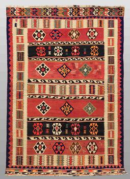 A RUG, kilim, Shiraz, around 240 x 163 cm.